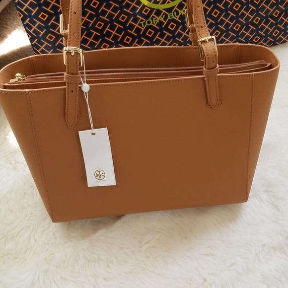 Tory Burch Emerson Small Buckle Tote Cardamom - Picture 4 of 8